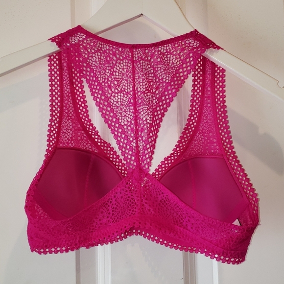VS Pink Lace Lightly Lined Racerback Bralette XS - Picture 8 of 12